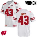 Women's Wisconsin Badgers NCAA #43 Peter Roy White Authentic Under Armour Stitched College Football Jersey ZQ31R04HY